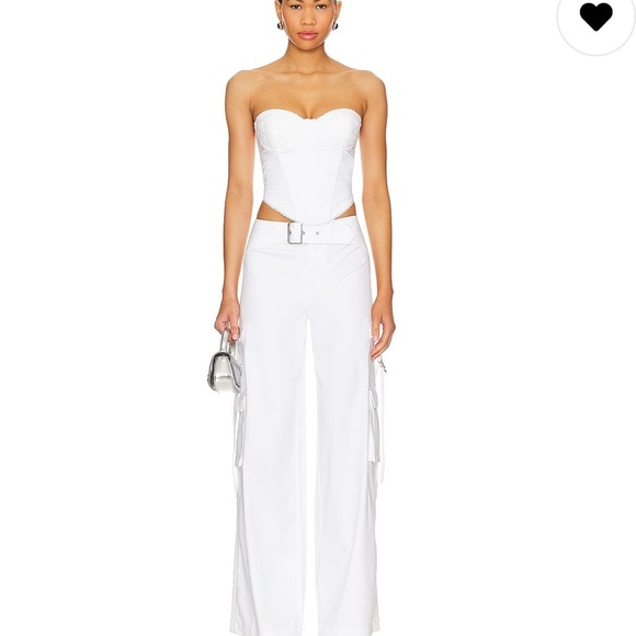 Camila Coelho Coconut Grove Top in Bright White size XXS - Picture 4 of 9